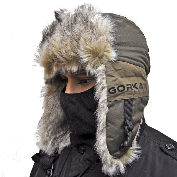 Шапка ушанка зимняя Горка-Люкс (Breathable Camo) хаки (56-58)